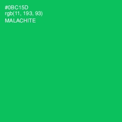 #0BC15D - Malachite Color Image