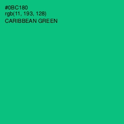 #0BC180 - Caribbean Green Color Image