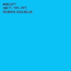 #0BC2F7 - Robin's Egg Blue Color Image