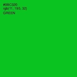 #0BC320 - Green Color Image
