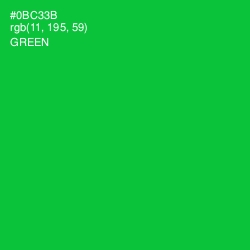 #0BC33B - Green Color Image