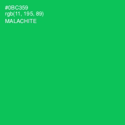 #0BC359 - Malachite Color Image