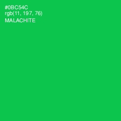#0BC54C - Malachite Color Image