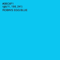 #0BC6F1 - Robin's Egg Blue Color Image