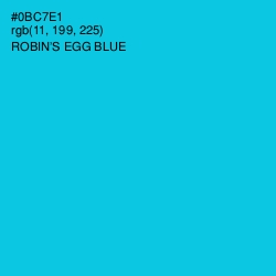 #0BC7E1 - Robin's Egg Blue Color Image