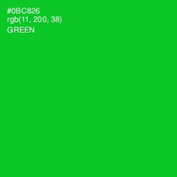#0BC826 - Green Color Image