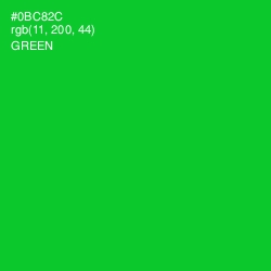 #0BC82C - Green Color Image