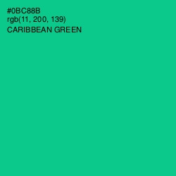 #0BC88B - Caribbean Green Color Image