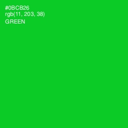 #0BCB26 - Green Color Image