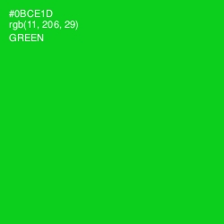 #0BCE1D - Green Color Image