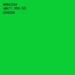 #0BCE34 - Green Color Image
