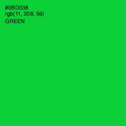 #0BD038 - Green Color Image