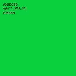 #0BD03D - Green Color Image