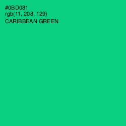#0BD081 - Caribbean Green Color Image