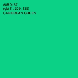 #0BD187 - Caribbean Green Color Image
