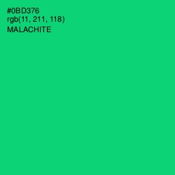 #0BD376 - Malachite Color Image