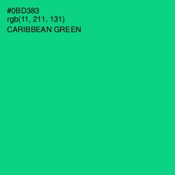 #0BD383 - Caribbean Green Color Image