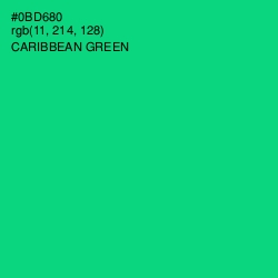 #0BD680 - Caribbean Green Color Image