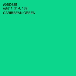#0BD68B - Caribbean Green Color Image