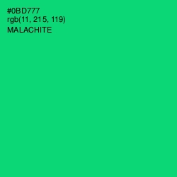 #0BD777 - Malachite Color Image