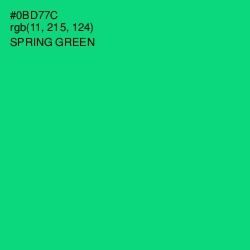 #0BD77C - Spring Green Color Image