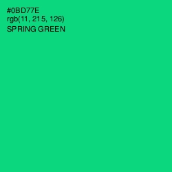 #0BD77E - Spring Green Color Image