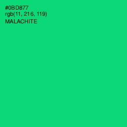 #0BD877 - Malachite Color Image