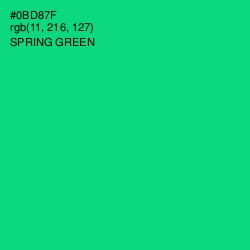 #0BD87F - Spring Green Color Image