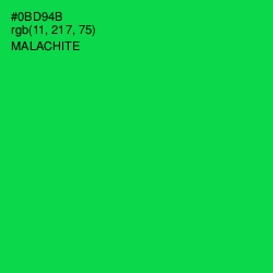 #0BD94B - Malachite Color Image