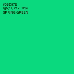 #0BD97E - Spring Green Color Image