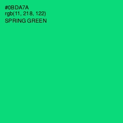 #0BDA7A - Spring Green Color Image