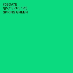 #0BDA7E - Spring Green Color Image