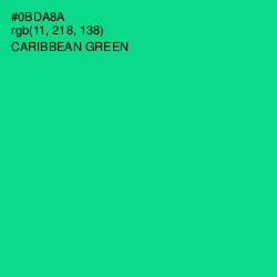 #0BDA8A - Caribbean Green Color Image