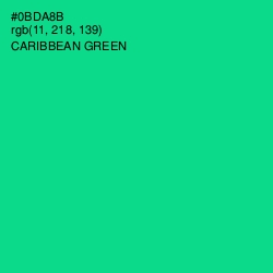 #0BDA8B - Caribbean Green Color Image