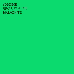 #0BDB6E - Malachite Color Image