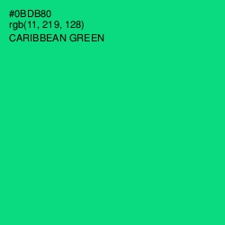 #0BDB80 - Caribbean Green Color Image