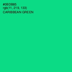 #0BDB85 - Caribbean Green Color Image