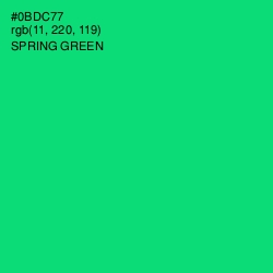 #0BDC77 - Spring Green Color Image