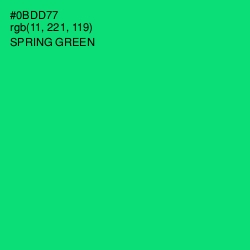 #0BDD77 - Spring Green Color Image