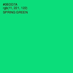 #0BDD7A - Spring Green Color Image