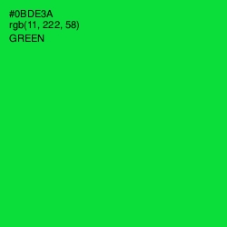 #0BDE3A - Green Color Image