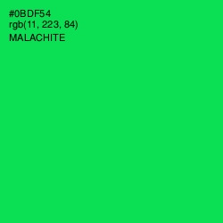 #0BDF54 - Malachite Color Image