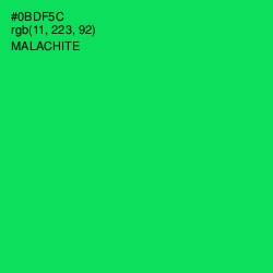 #0BDF5C - Malachite Color Image