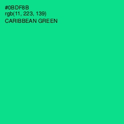 #0BDF8B - Caribbean Green Color Image