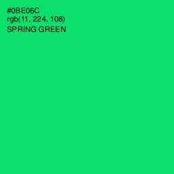 #0BE06C - Spring Green Color Image