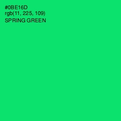 #0BE16D - Spring Green Color Image