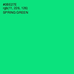 #0BE27E - Spring Green Color Image