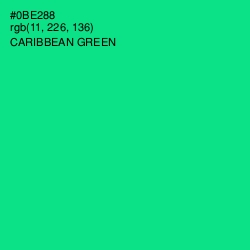 #0BE288 - Caribbean Green Color Image