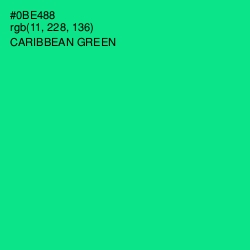 #0BE488 - Caribbean Green Color Image