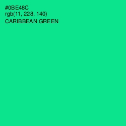 #0BE48C - Caribbean Green Color Image